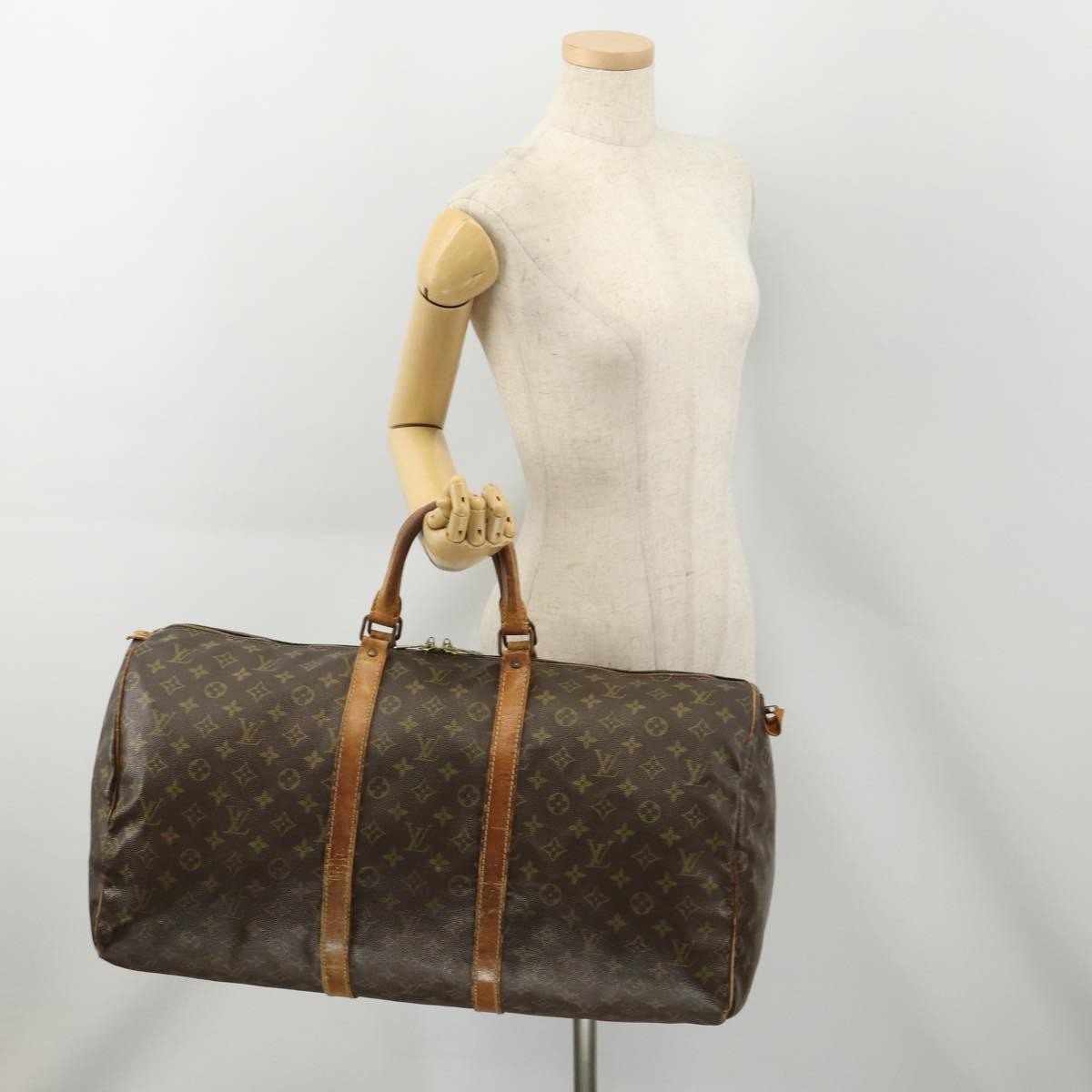 Louis Vuitton LOUIS VUITTON Monogram Keepall 55 Boston Bag M41424 LV Authentic 178233