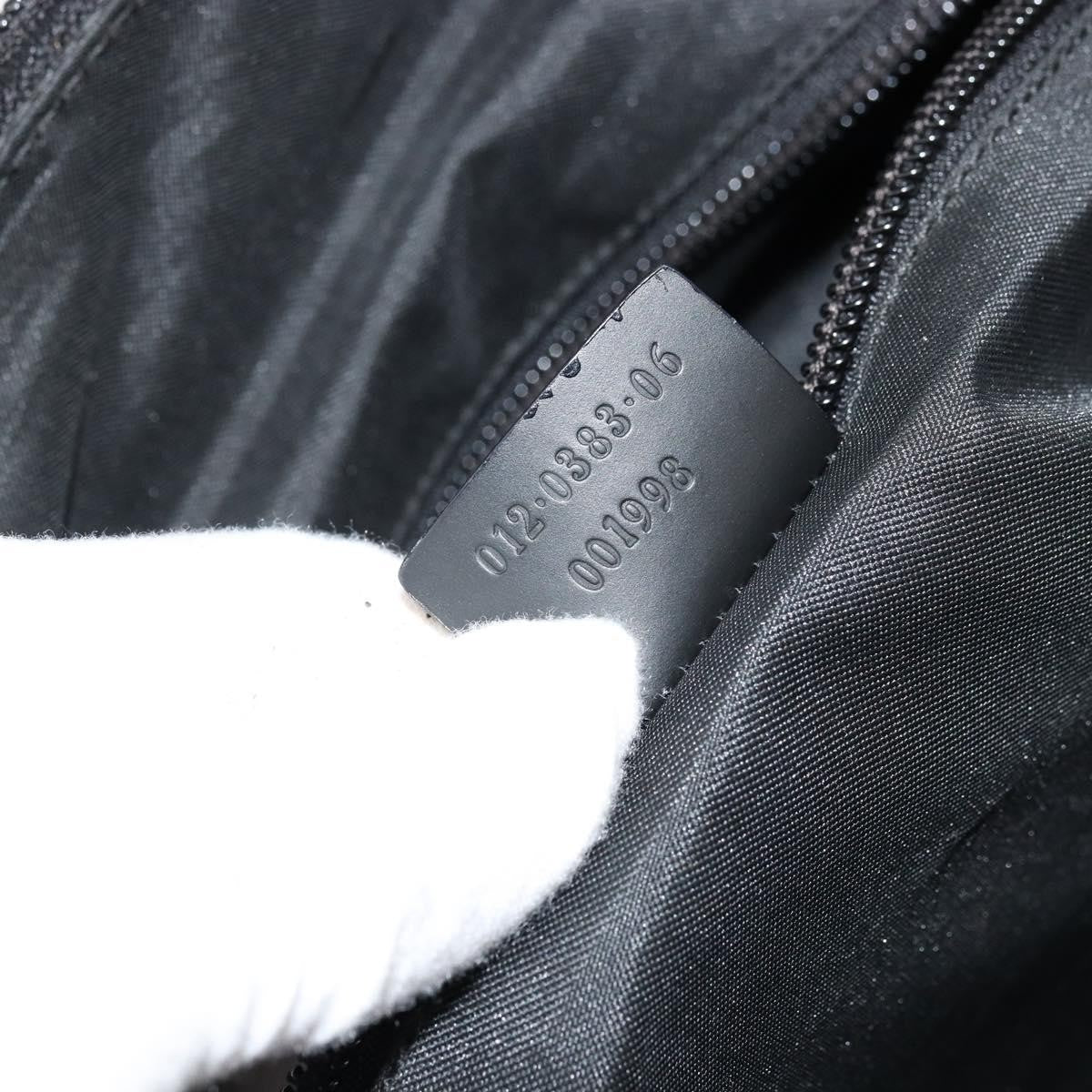 Gucci GUCCI GG Supreme Boston Bag PVC Black Silver Authentic ep14143
