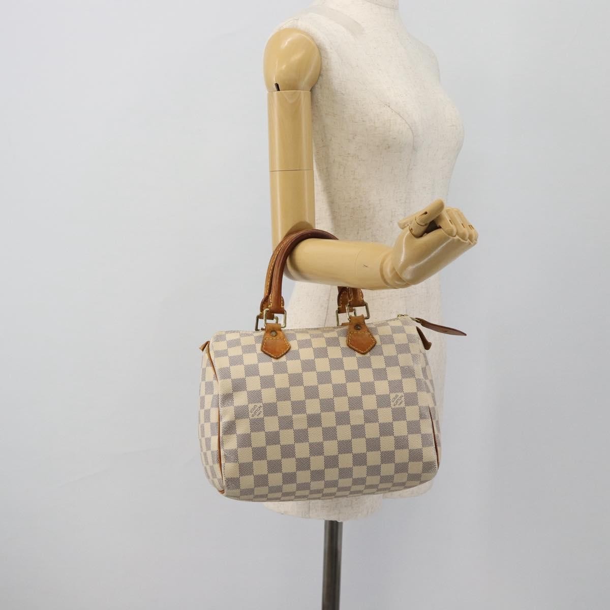 Louis Vuitton LOUIS VUITTON Damier Azur Speedy 25 Hand Bag N41534 LV Authentic BA13132