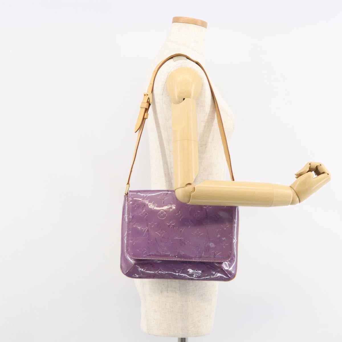 Louis Vuitton LOUIS VUITTON Monogram Vernis Thompson Street Bag Viole M91095 LV Authentic 161428