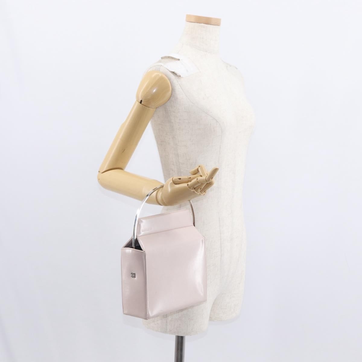 Givenchy GIVENCHY Hand Bag Leather Pink Silver Authentic bs30997