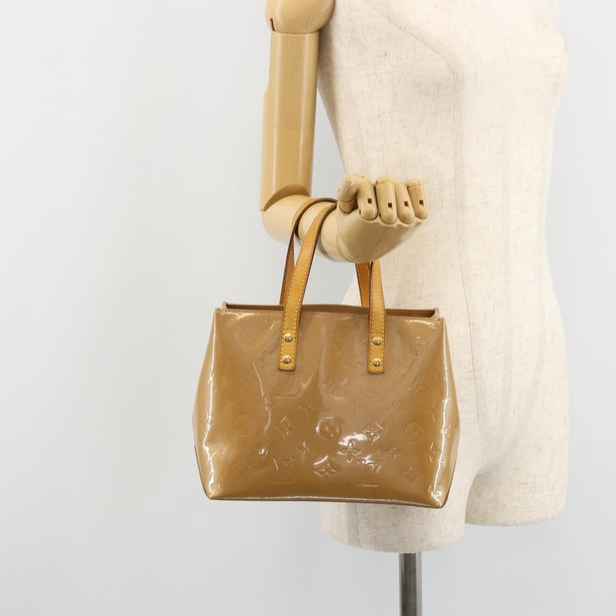 Louis Vuitton LOUIS VUITTON Monogram Vernis Reade PM Hand Bag Noisette M91334 LV Authentic BA12809