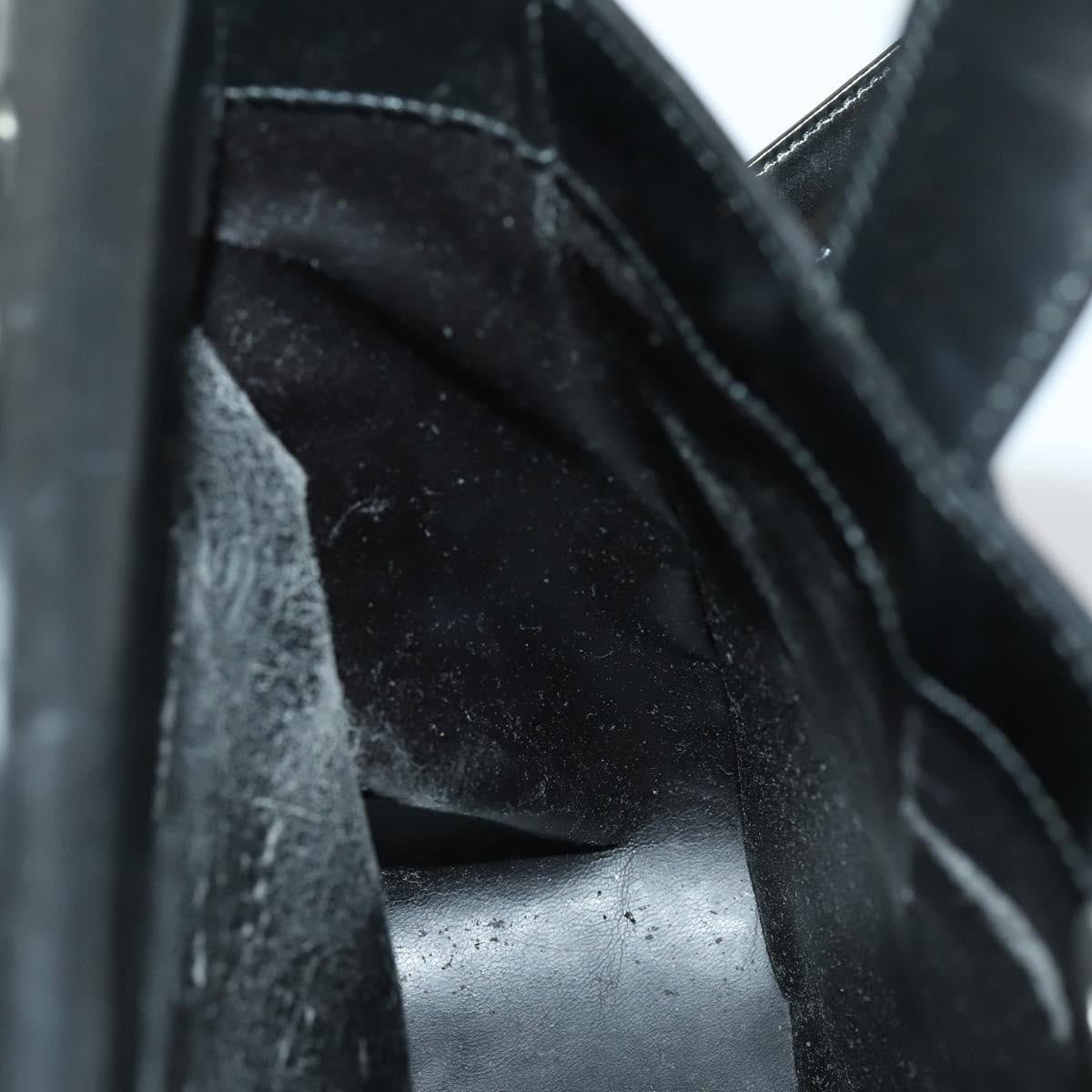 Gucci GUCCI Hand Bag Patent leather 2way Black Silver 000 2058 0504 5 Authentic 155470