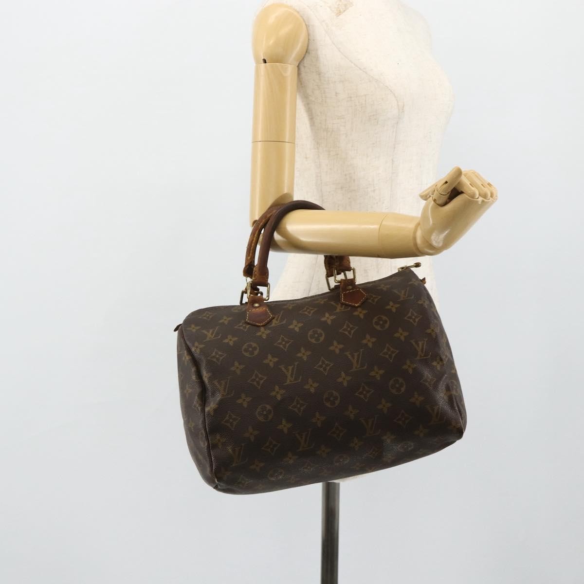 Louis Vuitton LOUIS VUITTON Monogram Speedy 30 Hand Bag M41526 LV Authentic bs34784