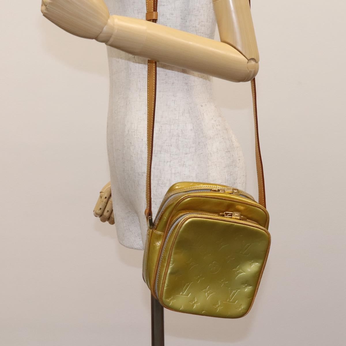 Louis Vuitton LOUIS VUITTON Monogram Vernis Wooster Shoulder Bag Gris M91036 LV Authentic ep7979