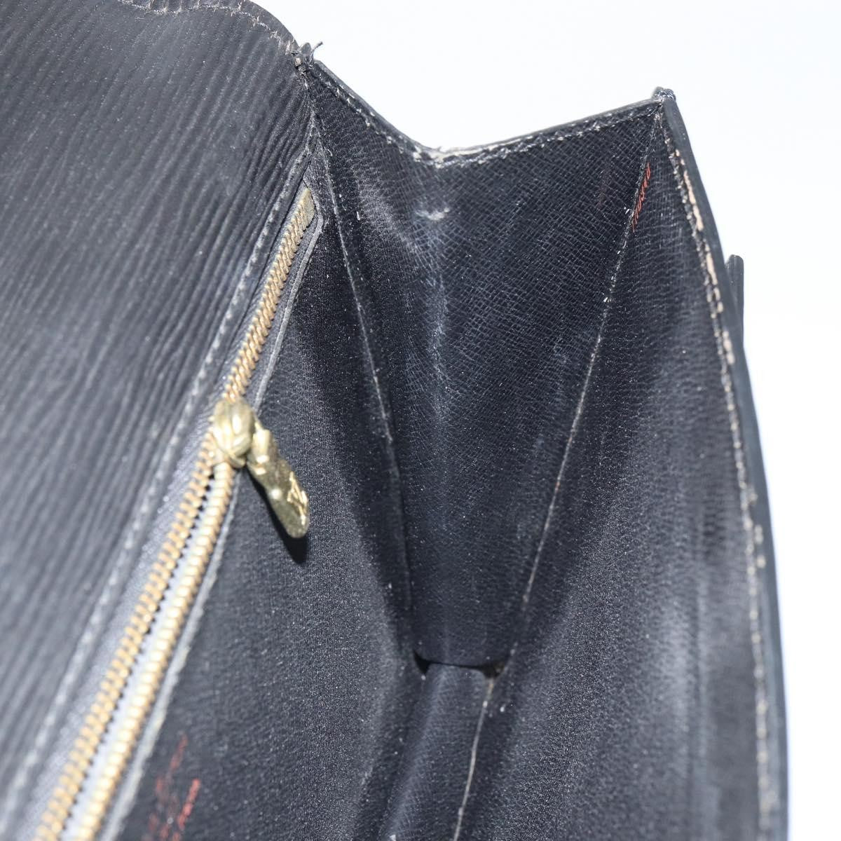 Louis Vuitton LOUIS VUITTON Epi Serie Dragonne Clutch Bag Black Noir M52612 LV Authentic BA9336