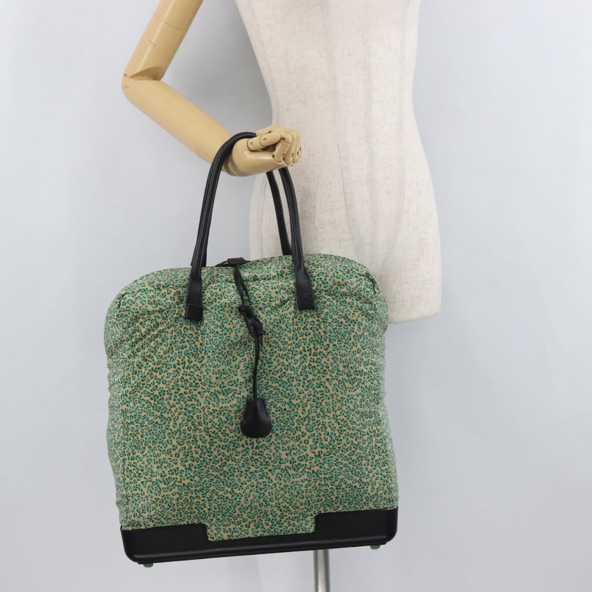 BOTTEGAVENETA BOTTEGAVENETA BOTTEGA VENETA Hand Bag Nylon Leather Green Authentic 171524