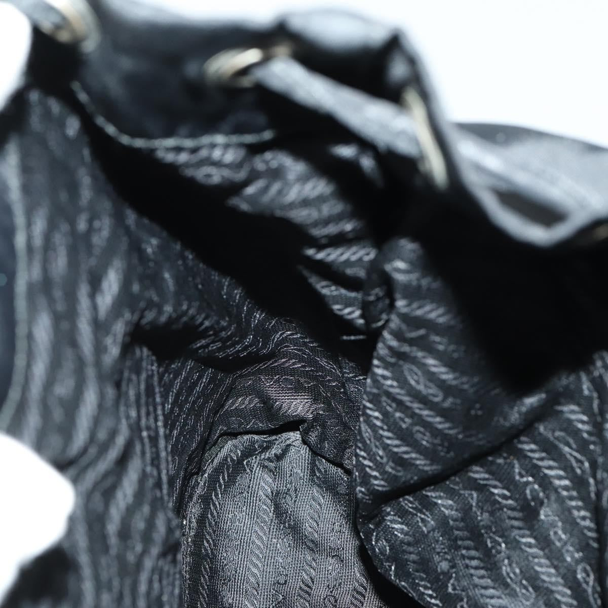 Prada PRADA Backpack Nylon Black Silver Authentic ka1167 Bag