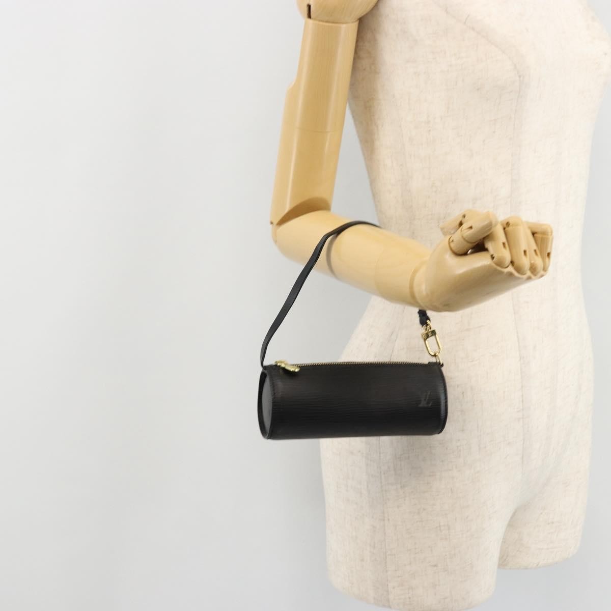 Louis Vuitton LOUIS VUITTON Epi Soufflot Pouch Black LV Authentic BA12311 Bag