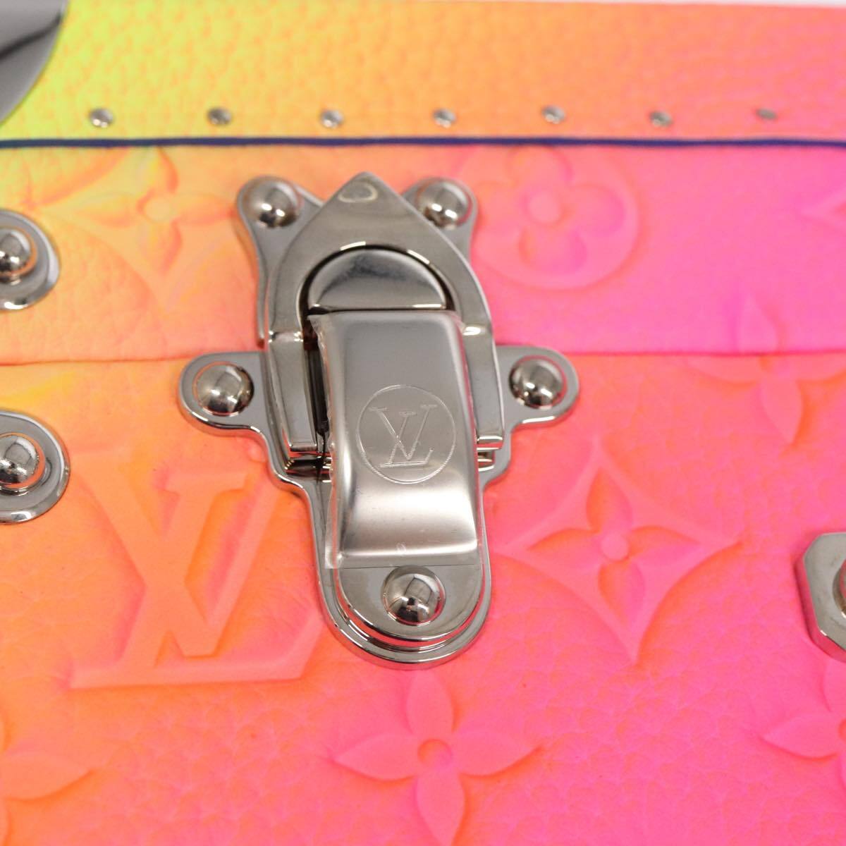 Louis Vuitton LOUIS VUITTON Taurillon Illusion Cotoville 40 Trunk Multicolor LV Authentic yk15763S Bag