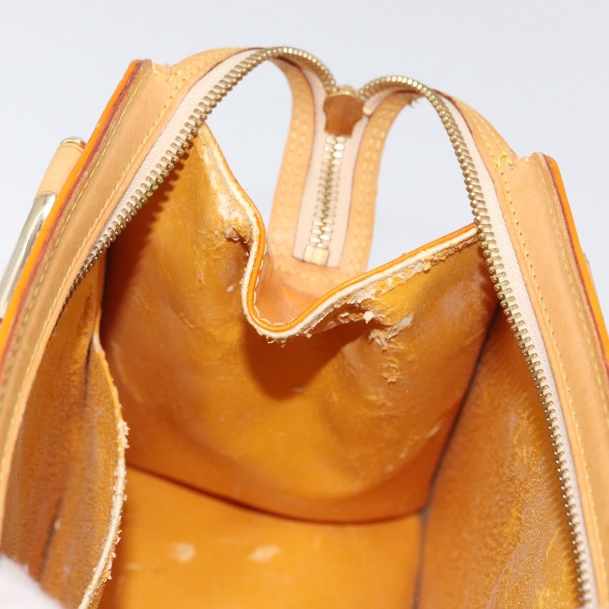 Louis Vuitton LOUIS VUITTON Monogram Vernis Forsyth Hand Bag Jaune M91112 LV Authentic mr2024
