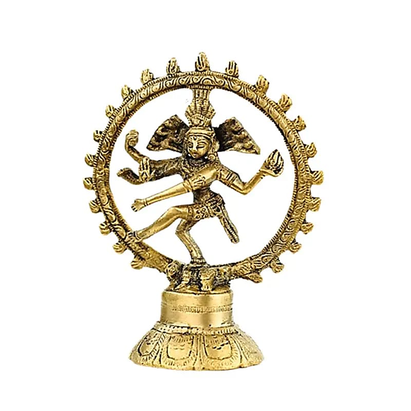 Shiva Nataraj Messing einzigfarbig - 264 g; 13 cm - Laminimas e.K