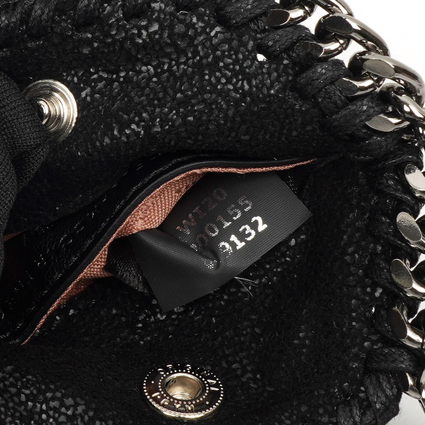 Stella McCartney Falabella Micro Tote Schwarze Vegan Shaggy Deer Tasche