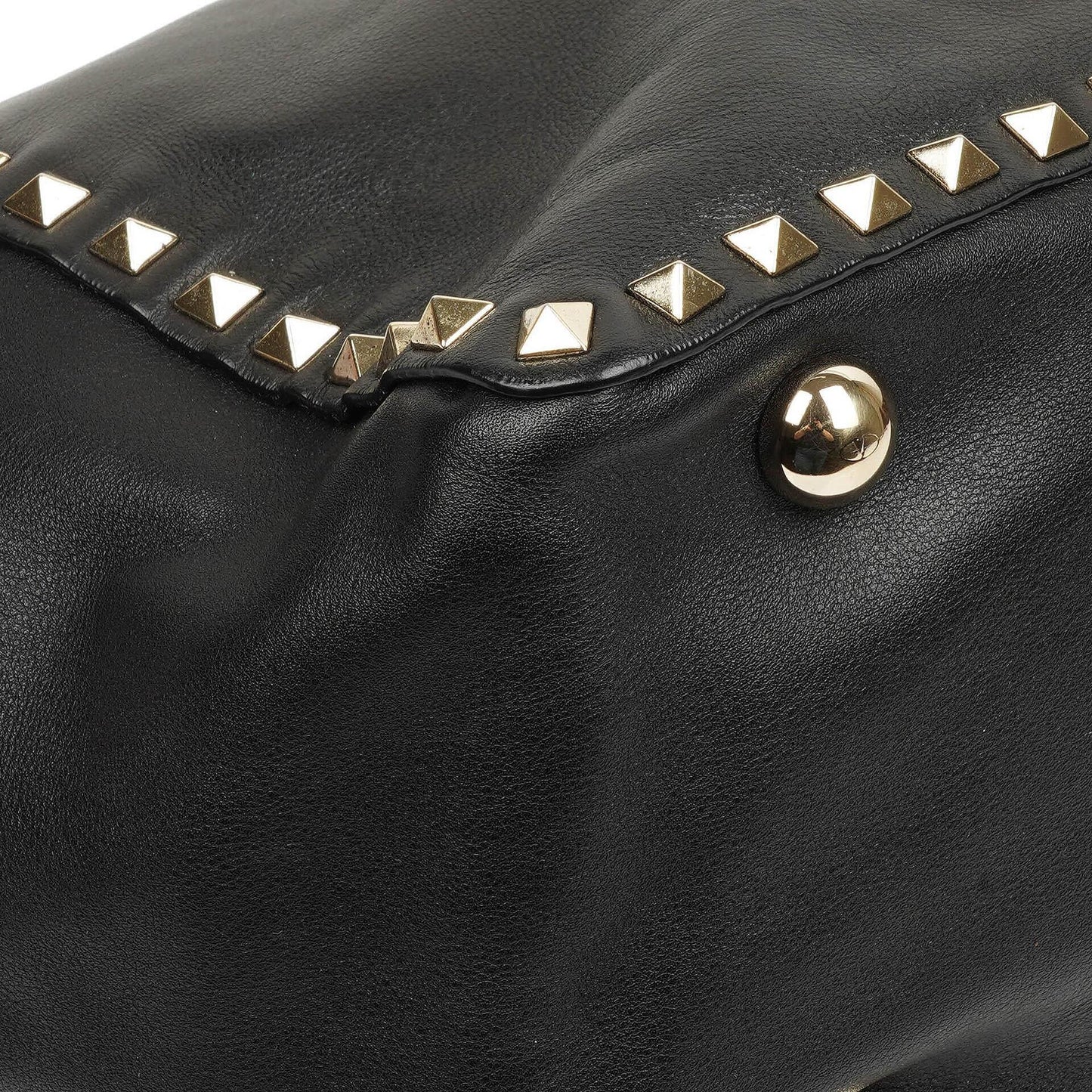 Valentino Garavani Vitello Rockstud Schwarze Tote Tasche