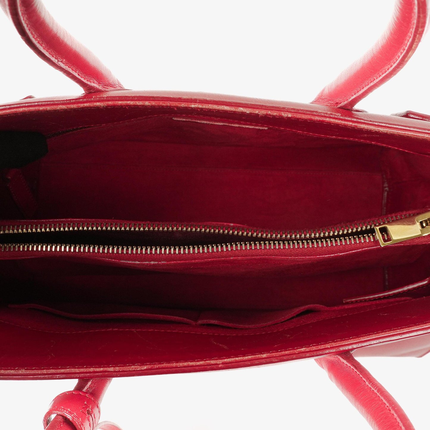 Saint Laurent Kleine Sac de Jour Tasche aus rotem Leder