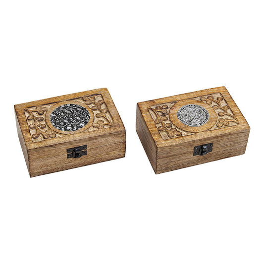 Exklusive Dekorationsobjekt Schmuckkiste aus Holz - Zeitloses Design