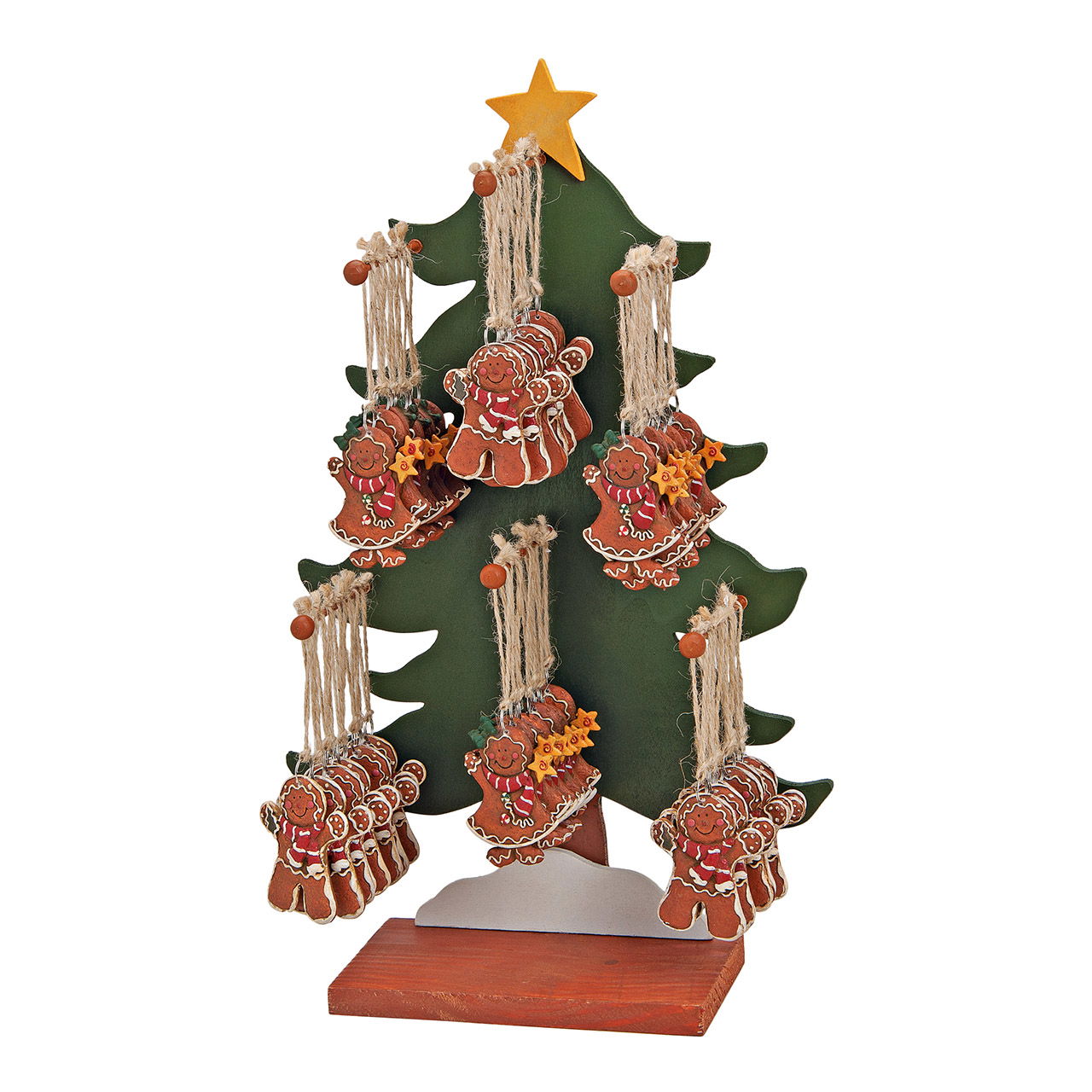 Hochwertige Figur Weihnachtshänger - Poly in Braun - Einzigartiges Design