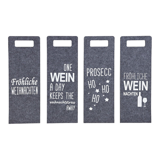 Weihnachtsdekoration Geschenktasche Grau - hochwertigem Material - Original