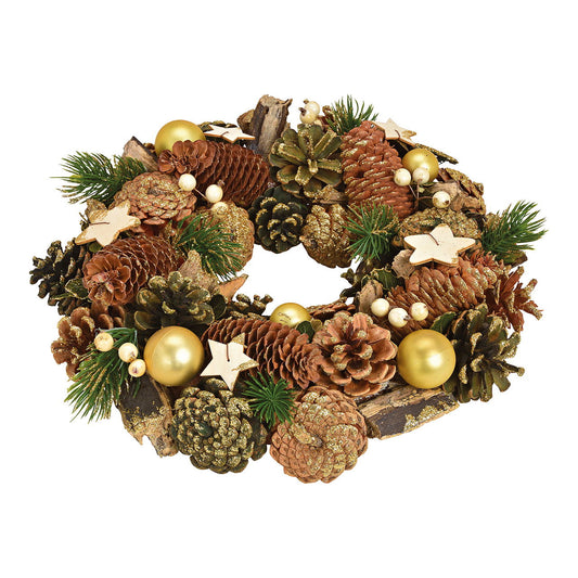 Weihnachtsdekoration Weihnachtskranz Gold - Holz - Exklusiv