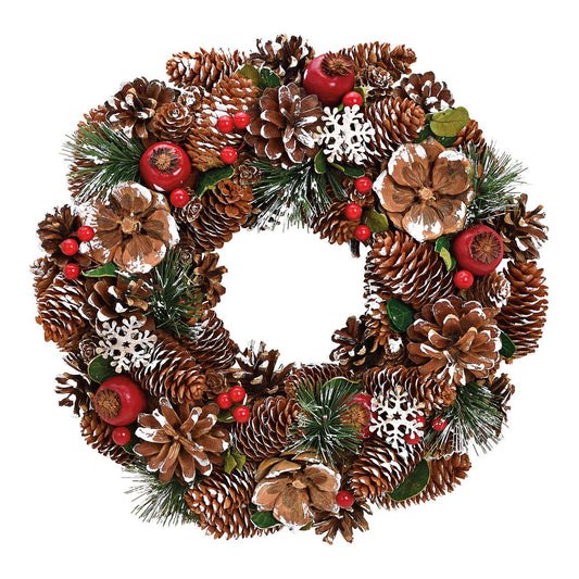 Weihnachtsdekoration Weihnachtskranz aus Holz - Grün - Unikat