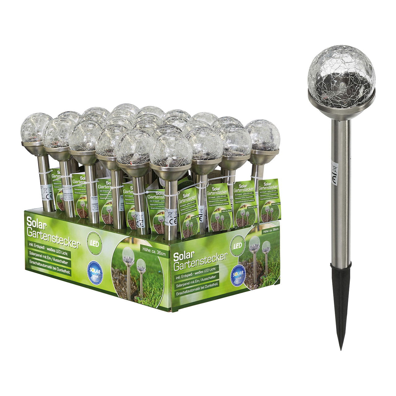 Dekorationsobjekt Solar aus Glas - Weiß - Geschenk
