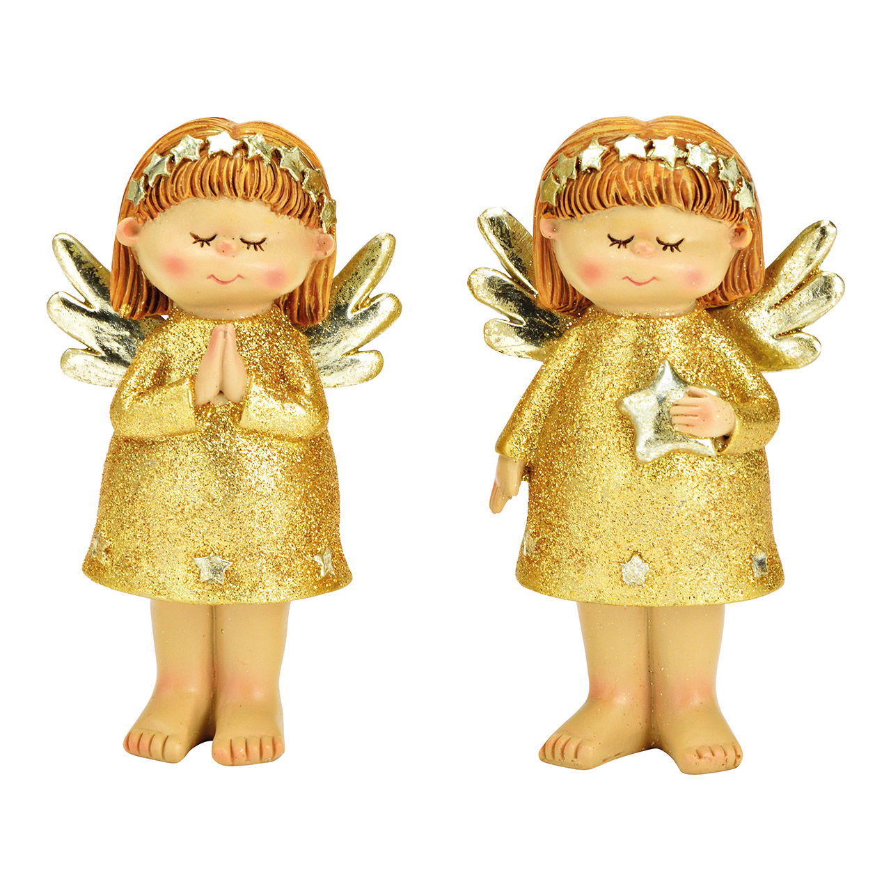 Geschmackvolle Deko Dekorationsobjekt Engel - Poly Gold