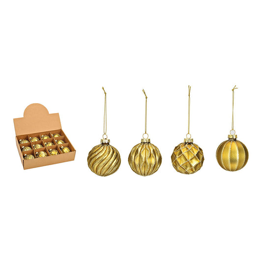 Zeitloses Design Weihnachtsdekoration Weihnachtskugel - Glas Gold