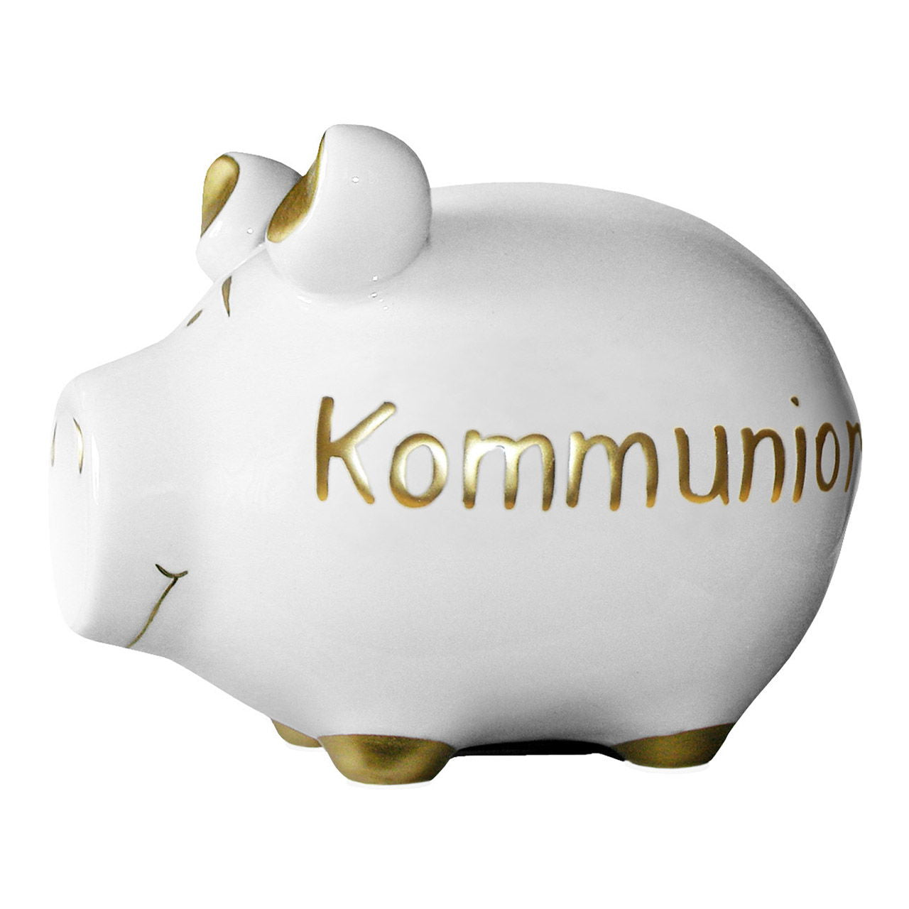 Dekorationsobjekt Sparschwein Weiß - Keramik - Unikat