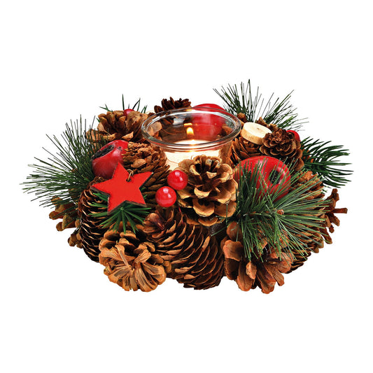 Weihnachtsdekoration Windlicht aus Holz - Grün - Bestseller