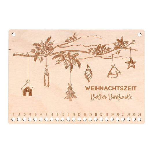 Weihnachtsdekoration Adventskalender aus Holz - Höchste Qualität