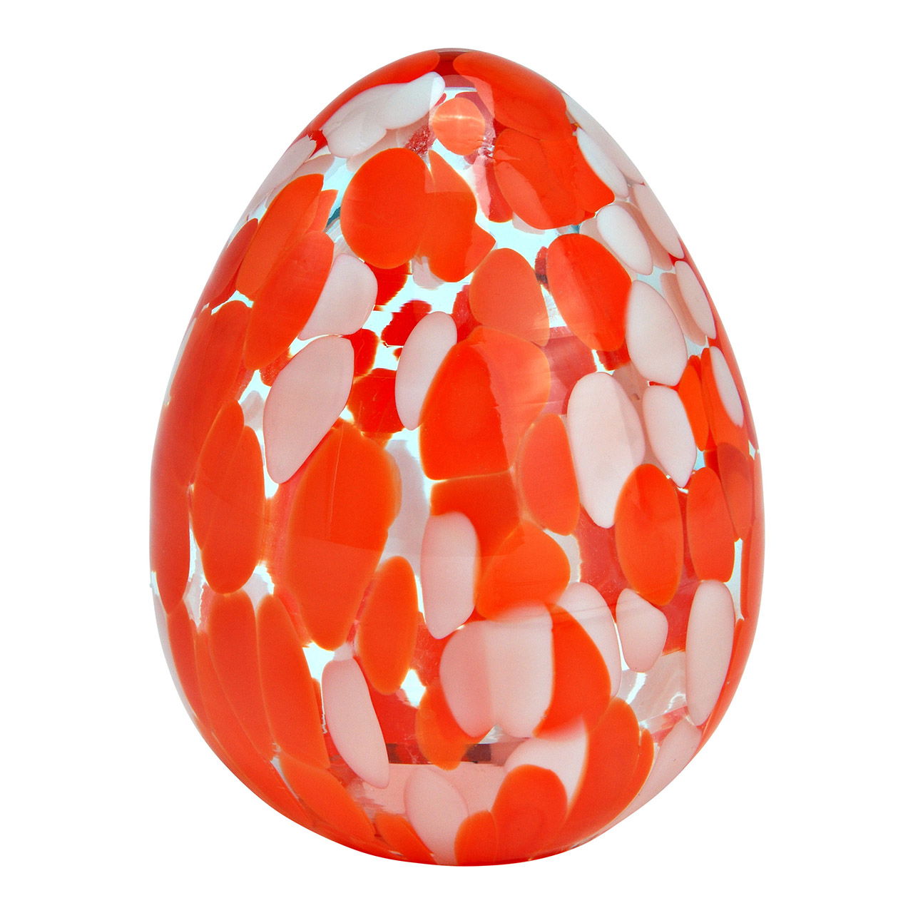 Exklusive Dekorationsobjekt Osterei aus Glas - Orange - Moderne Interpretation