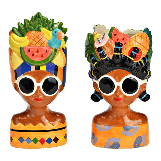 Vase Frau - Keramik - Deko