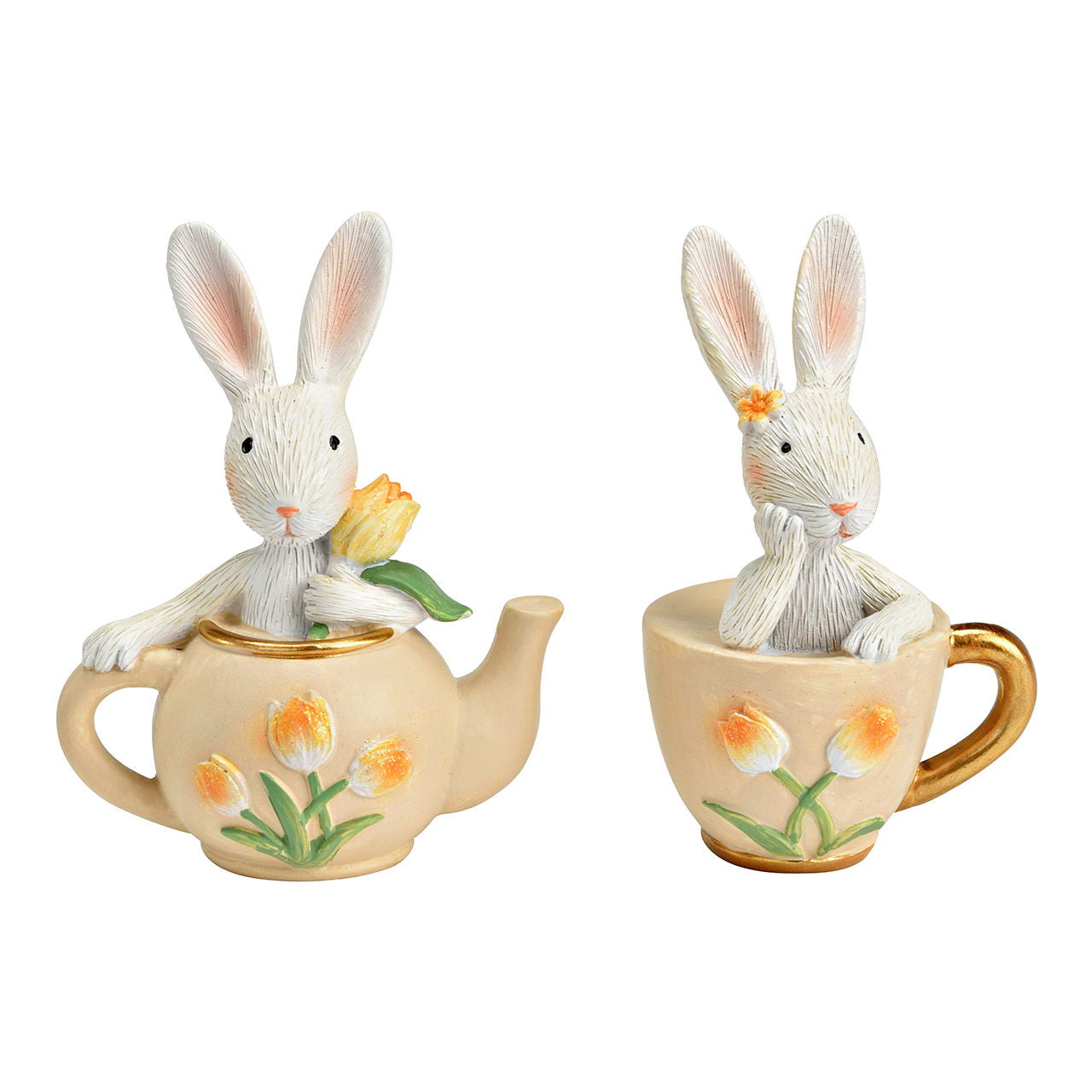 Hochwertige Figur Hase - Poly in Weiß - Kreative Gestaltung