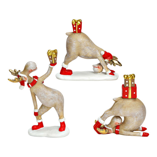 Stilvolle Dekoration Figur Yoga - Poly Beige