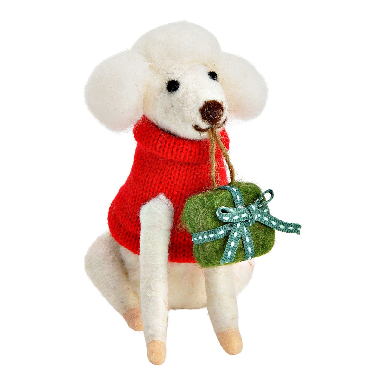 Figur Hund aus hochwertigem Material - Weiß - Premium