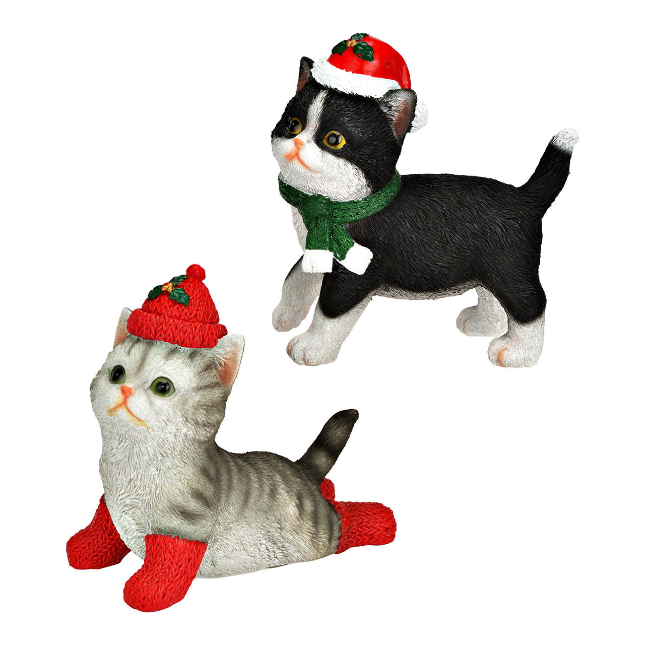 Designer Figur Katze - Poly Schwarz - Aufwändige Verarbeitung