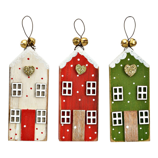 Weihnachtsdekoration Weihnachtshänger aus Holz - Weiß - Geschenk