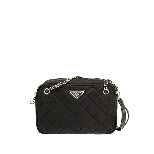 Prada Schwarze Nylon Crossbody-Tasche für Damen – Elegante Designer-Handtasche