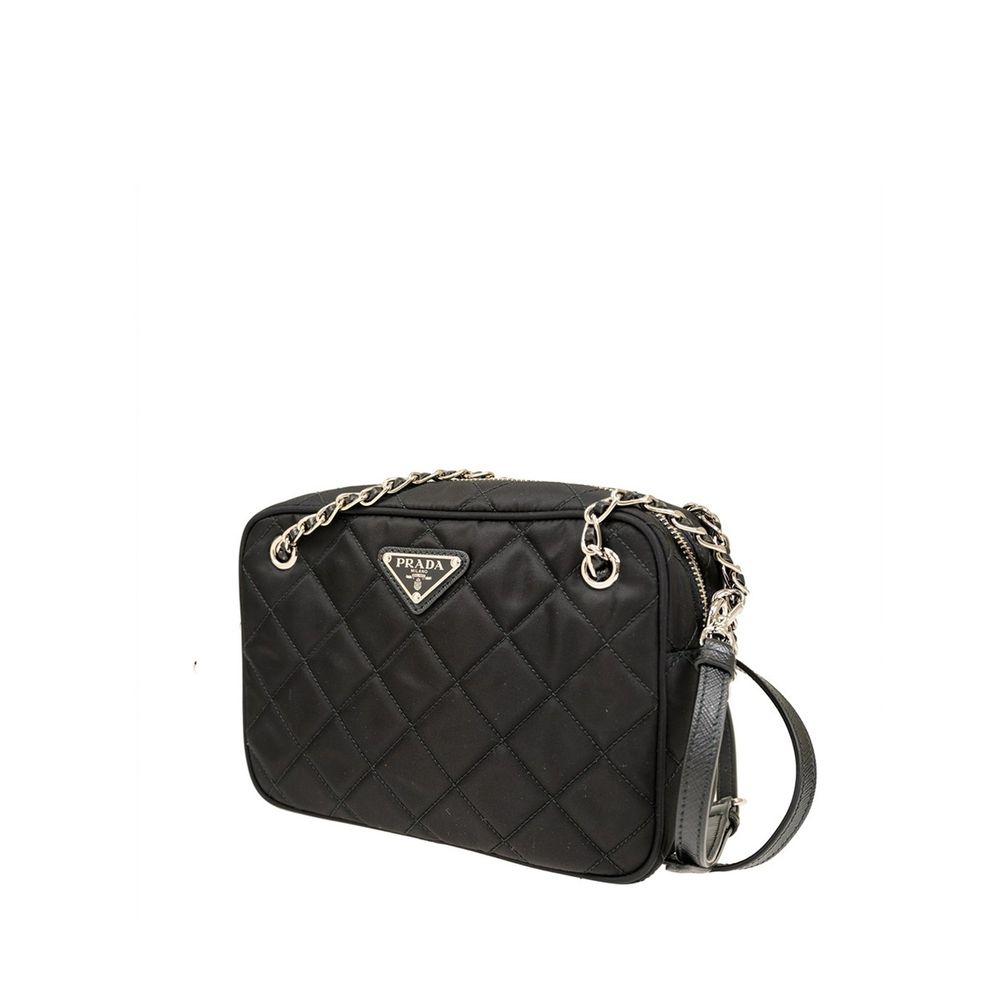Prada Schwarze Nylon Crossbody-Tasche für Damen – Elegante Designer-Handtasche