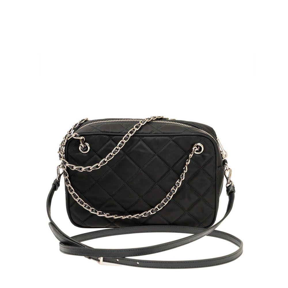 Prada Schwarze Nylon Crossbody-Tasche für Damen – Elegante Designer-Handtasche