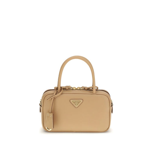 Prada Beige Calf Leather Bos Taurus Handtasche – Eleganz und Raffinesse