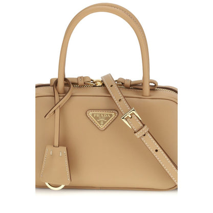 Prada Beige Calf Leather Bos Taurus Handtasche – Eleganz und Raffinesse