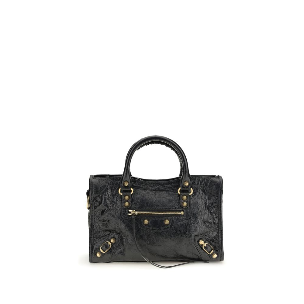 Balenciaga Le City Small Bag - Elegante Schultertasche aus schwarzem Lammleder