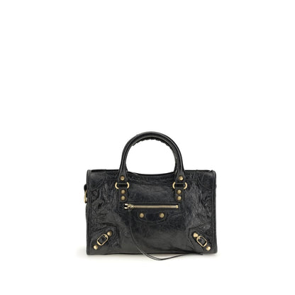 Balenciaga Le City Small Bag - Elegante Schultertasche aus schwarzem Lammleder