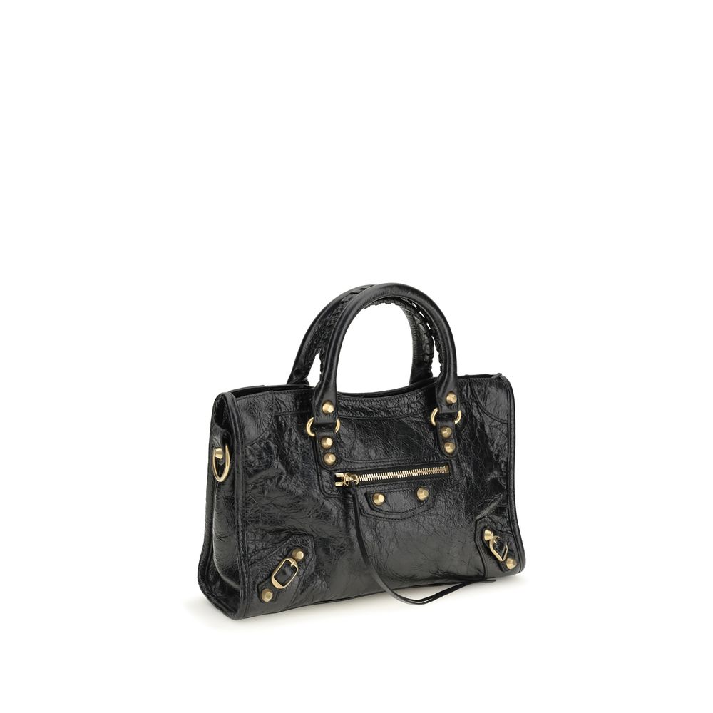Balenciaga Le City Small Bag - Elegante Schultertasche aus schwarzem Lammleder