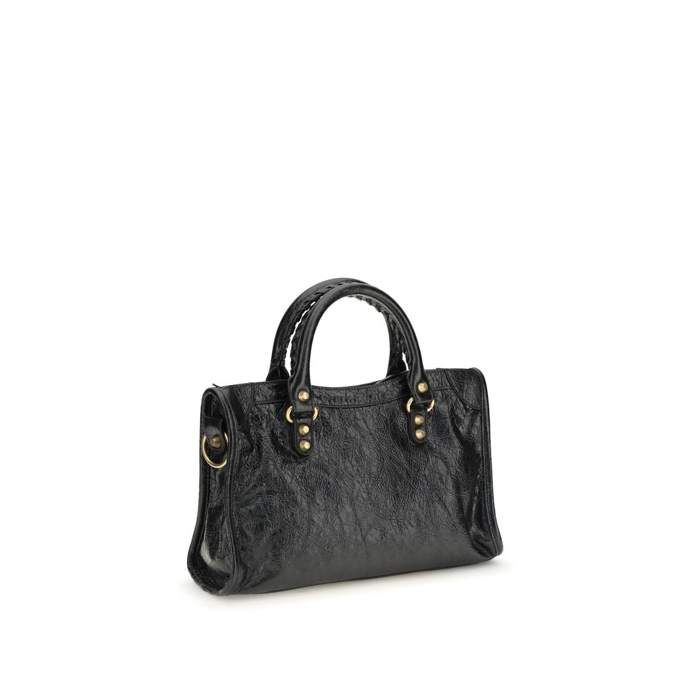 Balenciaga Le City Small Bag - Elegante Schultertasche aus schwarzem Lammleder