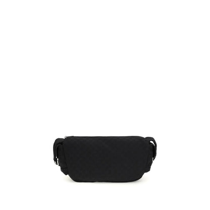 Gucci GG Fabric Schultertasche – Elegante, schwarze Designer-Handtasche
