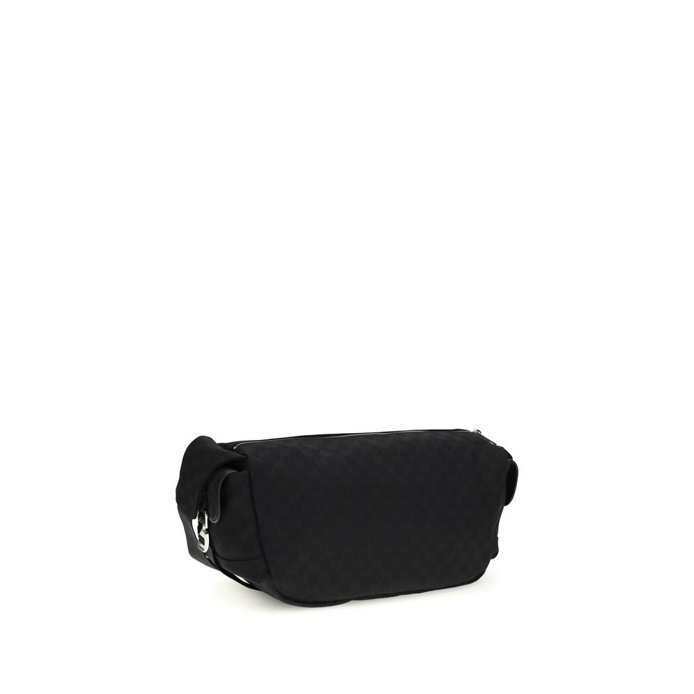 Gucci GG Fabric Schultertasche – Elegante, schwarze Designer-Handtasche