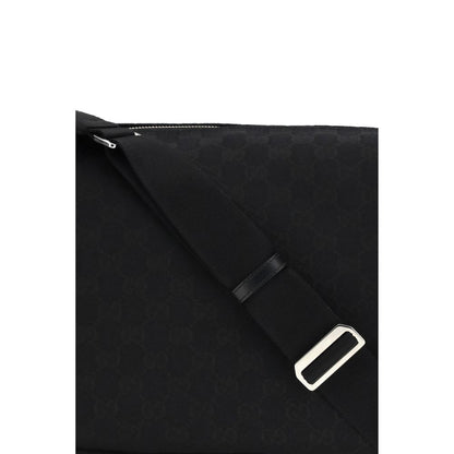 Gucci GG Fabric Schultertasche – Elegante, schwarze Designer-Handtasche