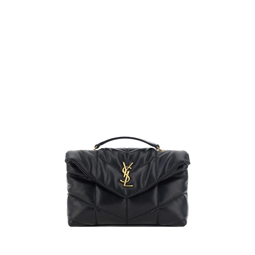 Saint Laurent Schwarze Lammleder Schultertasche Ovis Aries - Luxuriöse Eleganz